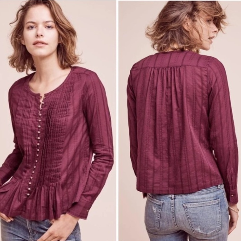 NWT Anthropologie Maeve Gelise Button Blouse